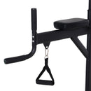 Pull Up Tower Multi-Function Power Tower Black Height Adjustable Abs Dip Station  Home Gym Strength Training Fitness Equipment