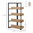 Steel Triangle Frame 4-Tier Storage Shelf Black