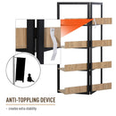 Steel Triangle Frame 4-Tier Storage Shelf Black