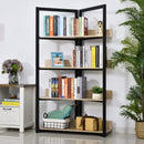 Steel Triangle Frame 4-Tier Storage Shelf Black