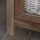 MDF Multifunctional 5-Tier Display Storage Cabinet Bookcase with Adjustable Shelves for Kitchen, Living Room - Brown