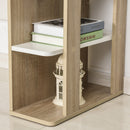 HOMCOM Wood Effect Office Desk - Brown & White