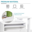 Computer Desk With Sliding Keyboard Tray Storage Drawer Shelf Home Office Workstation White