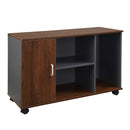 File Cabinet with Rolling Wheels for Legal Letter Sized Files Printer Stand with Wooden Documents Storage Chest for Home Office Modern Mobile