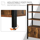 Bookshelf, Floor-Standing Storage Cabinet with 3 Shelves and Cupboard with Double Door, Bookcase in Home Office, Living Room, Multifunctional, Industrial Design - Rustic Brown