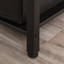 L-Shaped Computer Desk Industrial Cornor Writing Desk with Adjustable Storage Shelf Space-Saving Home Office Workstation Rustic Brown Compact Gaming