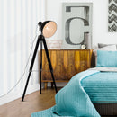 HOMCOM Retro Tripod Floor Lamp-White  |