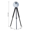 HOMCOM Retro Tripod Floor Lamp-White  |