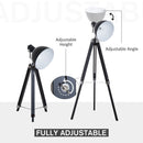 HOMCOM Retro Tripod Floor Lamp-White  |