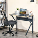 Home Office Computer Desk, Modern Simple Style Writing Table, PC Laptop Workstation with K-Shaped Legs for Study, Bedroom, Living Room, Navy Blue Desk Table w/