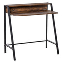 84cm Wide Writing Desk Computer Table Home Office PC Laptop Workstation Storage Shelf Color Rustic Brown Metal Frame