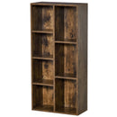 Bookcase Industrial Bookshelf Free Standing Display Cabinet Cube Storage Unit for Home Office Living Room Study Rustic Brown Modern