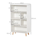Bookcase Modern Bookshelf Display Cabinet Cube Storage Unit for Home Office Living Room Study - White
