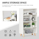 Bookcase Modern Bookshelf Display Cabinet Cube Storage Unit for Home Office Living Room Study - White
