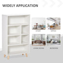 Bookcase Modern Bookshelf Display Cabinet Cube Storage Unit for Home Office Living Room Study - White