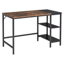Computer Desk, Home Office Desk for Study, Writing with 2 Storage Shelves on Left or Right, Steel Frame, Frame