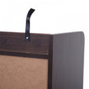 Hallway Side Cabinet Storage Unit Pine Wood, 80L x 29.5W x 96Hcm-Walnut