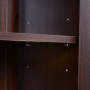 Hallway Side Cabinet Storage Unit Pine Wood, 80L x 29.5W x 96Hcm-Walnut