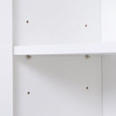 Hallway Side Cabinet Storage Unit Pine Wood, 80L X 29.5W X 96Hcm-White