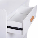 Hallway Side Cabinet Storage Unit Pine Wood, 80L X 29.5W X 96Hcm-White