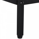 Industrial Console Table Narrow Worktop w/ Bottom Shelf & Two Drawers Grey Wood