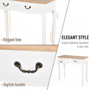 Entryway Console Table with 2 Convenient Storage Drawers, Tabletop for Display, and Vintage Design, White &
