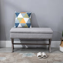 Polyester Upholstered Ottoman Stool Grey