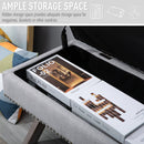 Polyester Upholstered Ottoman Stool Grey