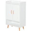 Modern Shoe Cabinet Storage Organizer with Doors and Shelves for Hallway & Entryway
