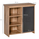 Cupboard Storage Cabinet with 3 Tiers and Steel Door, Home Organizer Sideboard with Adjustable Shelf for Dining Room, Living Room, Kitchen w/ Tiers, Door &