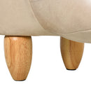 PU Leather Upholstered Cow Storage Stool Ivory