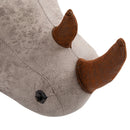 Polyester Upholstered Rhino Storage Stool Grey