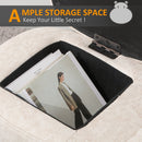 Polyester Upholstered Hippo Storage Stool - Cream/White