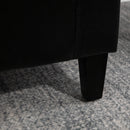 PU Leather Upholstered Lift-Top Tufted Ottoman Black