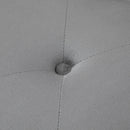 Faux Velvet Tufted Ottoman Trunk w/ Wooden Legs Grey