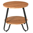 Metal Frame 2-Tier Particle Board Coffee Table