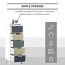 HOMCOM Chest of Drawers Storage Side Cabinet w/ 5 Detachable Drawers Home Furniture