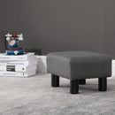 Footstool Foot Rest Small Seat Foot Rest Chair Grey Home Office with Legs 40 x 30 x 24cm Ottoman Footrest Luxury