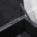 Linen Storage Ottoman Padded Footstool with Rubberwood Legs Ideal for Toy Box, Bed End, Shoe Bench, Seating Box Chest