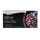 Christmas Sparkle Indoor and Outdoor Chaser Lights x 100 Multi Coloured LEDs - Mains Operated