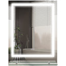 kleankin Dimmable Bathroom Mirror with LED Lights, 3 Colours, Defogging Film