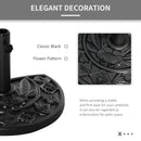 Outsunny Black Flower Design Umbrella Base