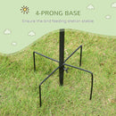 PawHut Bird Feeding Station Kit Wild Bird Feeder Pole w/ 6 Hooks 4 Hanging Feeders
