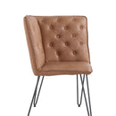Darwen Studded Back Bench Set Tan Brown