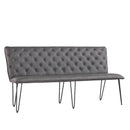 Darwen Studded Back Bench - Grey