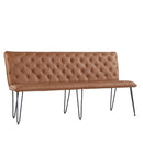 Darwen Studded Back Bench - Tan