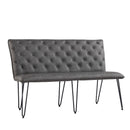 Darwen Studded Back Bench Set Grey