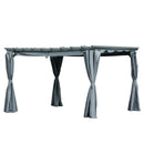 Outsunny 3.6 x 3(m) Outdoor Retractable Pergola Gazebo Sun Shade Canopy Curtains