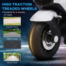 HOMCOM Kids Electric Ride On Motorcycle Bike with Training Wheels 12v - White