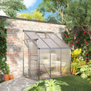 Outsunny Walk-In Garden Greenhouse Aluminum Frame Polycarbonate 6 x 4ft